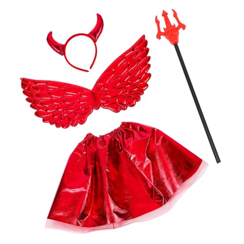 Abaodam 1 Satz Dämonen Flügel Set Kostüm Sensenmann Cosplay Geburtstag Halloween- Grimmig Maske Jungs Halloween-Teufel- Teufelsgabel Prop Party-Teufel-stütze Plastik Rot Abaodam 1 Satz Dämonen Flügel Set Kostüm Sensenmann Cosplay Geburtstag Halloween- Grimmig Maske Jungs Halloween-Teufel- Teufelsgabel Prop Party-Teufel-stütze Plastik Rot von Abaodam