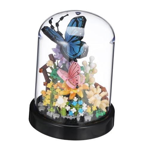 Abaodam 1 Satz Eingetopfte Sonnenblume Blumenstrauß Bausatz Bausteine-Set, Mini-bausteine, Bausteine Bonsai-bauspielzeug Künstliche Blumenbausteine Bausätze Plastik von Abaodam