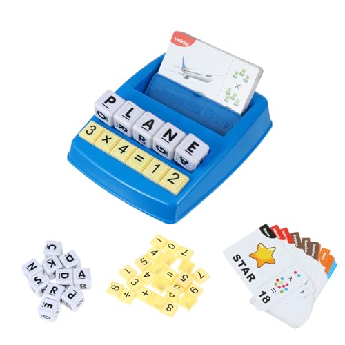 Abaodam 1 Satz Englische Spiele lernspiel für Pädagogisches Mathe Lernen wortspiele Englische Wortmaschine passendes Buchstabenspielzeug Plastik Blue von Abaodam