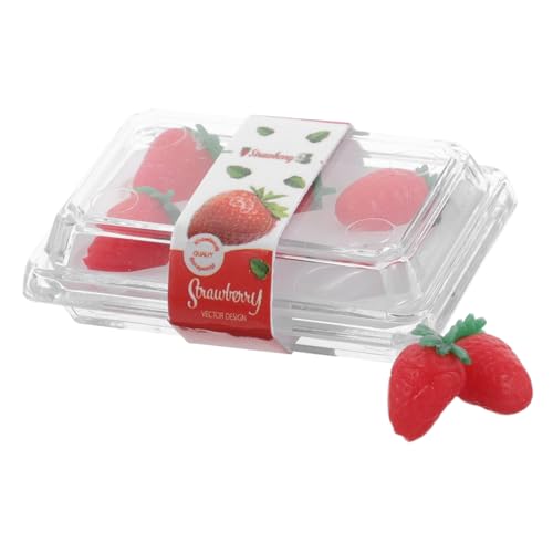 Abaodam 1 Satz Essbare Mini-früchte Desktop-sukkulenten Kleine Bausätze Mini-Essen Gefälschtes Erdbeerspielzeug Einzigartige Sukkulenten Künstliches Spielzeugauto-Modell Plastik von Abaodam