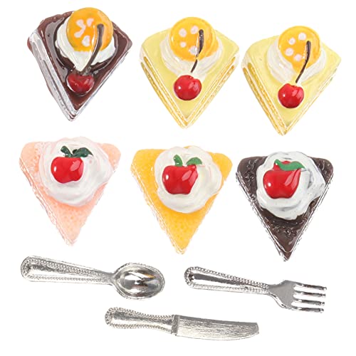 Abaodam 1 Satz Essen im Puppenhaus für kinderspielzeug puppenhauszubehör Funky Mini gefälscht tortendeko Einschulung Dessert-Modell Kuchen-Modell Legierung Colorful von Abaodam