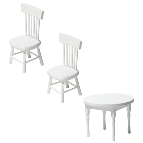 Abaodam 1 Satz Esstisch und Stühle Mini-Häuser Miniatur- -Kit Mustermöbel Miniaturanzeige Dollhouse Furniture puppenstubenmöbel Mini-Hausversorgung Mini-Tisch Holz Weiß Abaodam 1 Satz Esstisch und Stühle Mini-Häuser Miniatur- -Kit Mustermöbel Miniaturanzeige Dollhouse Furniture puppenstubenmöbel Mini-Hausversorgung Mini-Tisch Holz Weiß von Abaodam
