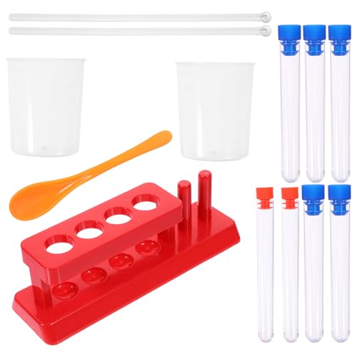 Abaodam Reagenzglas Halter 1 Set Wissenschafts Experiment Zubehör Mit Reagenzglasständer 6 Reagenzgläser 2 Messbecher 2 Rührstäbchen Und Probierlöffel Perfekt Für Stem Bildung Und Experimente Abaodam Reagenzglas Halter 1 Set Wissenschafts Experiment Zubehör Mit Reagenzglasständer 6 Reagenzgläser 2 Messbecher 2 Rührstäbchen Und Probierlöffel Perfekt Für Stem Bildung Und Experimente von Abaodam