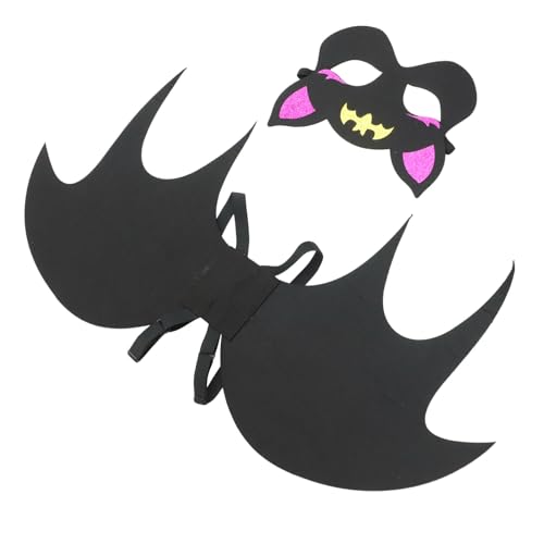 Abaodam 1 Satz Fledermaus Maske Cosplay Vampirfledermausflügel Kostüm Masken Fledermausmaske Verkleiden Aufkleber Halloween Fledermaus Verkleiden Party-Fledermaus-Maske Black Filzstoff Abaodam 1 Satz Fledermaus Maske Cosplay Vampirfledermausflügel Kostüm Masken Fledermausmaske Verkleiden Aufkleber Halloween Fledermaus Verkleiden Party-Fledermaus-Maske Black Filzstoff von Abaodam