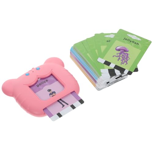 Abaodam 1 Satz Frühpädagogisches lernspiel vokabeln Lernen Educational Toys Lernmaschine interessantes Sprachspielzeug sensorisches Sprachspielzeug Papier Rosa von Abaodam