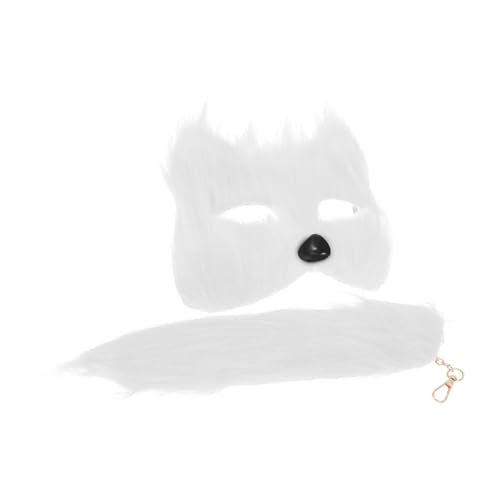 Abaodam 1 Satz Fuchs Maske mit Halloween Tiermaske für Kostümpartys Cosplay und Bühnenaufführungen Weißes Maskenaccessoire für Karneval und Fotografie Abaodam 1 Satz Fuchs Maske mit Halloween Tiermaske für Kostümpartys Cosplay und Bühnenaufführungen Weißes Maskenaccessoire für Karneval und Fotografie von Abaodam