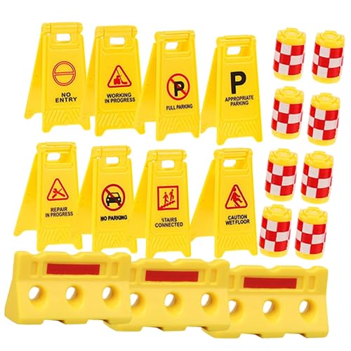 Abaodam Realistische Mini-verkehrskegel Spielzeug Kinder Straße Straße Zeichen Spielzeug Set Helle Farben von Abaodam