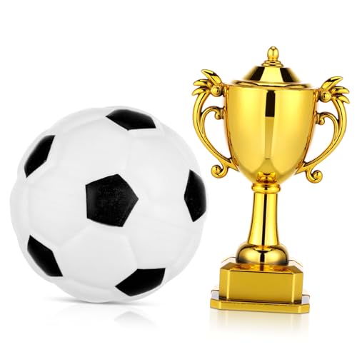 Abaodam 1 Satz Fußball Trophäe Teiliges Dollhouse Zubehör mit Lebendigem Fußball und Pokal für Kreative Dekorationen und Kindergeburtstage Abaodam 1 Satz Fußball Trophäe Teiliges Dollhouse Zubehör mit Lebendigem Fußball und Pokal für Kreative Dekorationen und Kindergeburtstage von Abaodam