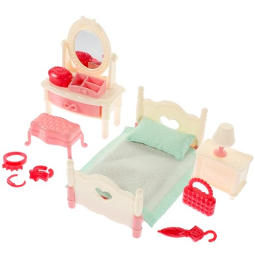 Abaodam Realistisches Mini-puppenhaus Aus Holz mit Möbeln Spielhaus-Spielzeug für Mädchen Jungen und Mädchen Abaodam Realistisches Mini-puppenhaus Aus Holz mit Möbeln Spielhaus-Spielzeug für Mädchen Jungen und Mädchen von Abaodam