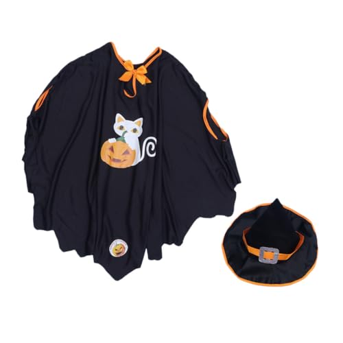Abaodam 1 Satz Halloween-Kleid Kordelzug Halloween- Entlüften Kalte Tassen Mit Deckel Und Strohhalm Halloween-Fledermaus-wanddekoration Untertasse Kleiderkostüm Maske Tür Black Stoff von Abaodam