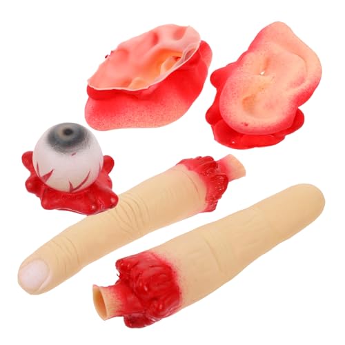 Abaodam 1 Satz Halloween-Orgelrequisiten Spukhaus Requisiten blutige Ohren Halloween Horror deko Halloween grusel deko gefälschte Körperteile schreckliche Augen menschlicher Körper Trauben von Abaodam