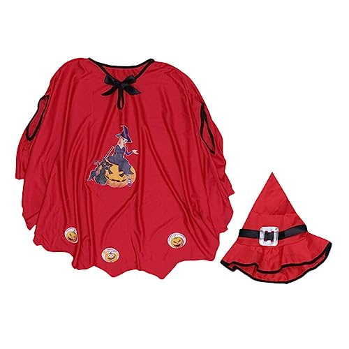 Abaodam 1 Satz Halloween-Kleid Teufel Kostüm Kit Abschlussball Requisiten Spinnendekoration Tierdekoration Halloween-Aufkleber Skelette Geister-Halloween- Im Freien Tür Rot Stoff von Abaodam