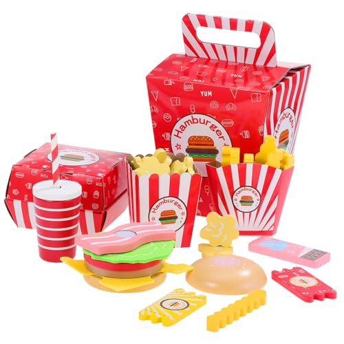 Abaodam 1 Satz Hamburger-Pommes-Frites-Combo-Simulation Realistisches Spielfutter Küchen -spielset Accessoires Hamburger Lernen Küche Spielset Sie Küchenfutter Hölzern Abaodam 1 Satz Hamburger-Pommes-Frites-Combo-Simulation Realistisches Spielfutter Küchen -spielset Accessoires Hamburger Lernen Küche Spielset Sie Küchenfutter Hölzern von Abaodam