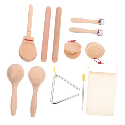 Abaodam 1 Satz Holz Musikinstrumente für Teiliges Percussion Set mit Maracas und Rhythmusstäben für Musikalische Frühförderung und Motorische Entwicklung Abaodam 1 Satz Holz Musikinstrumente für Teiliges Percussion Set mit Maracas und Rhythmusstäben für Musikalische Frühförderung und Motorische Entwicklung von Abaodam