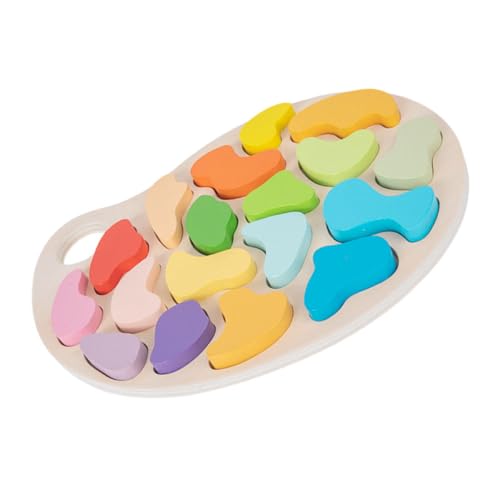 Abaodam Frühes Lernen Lernspielzeug Kinder Puzzle Set Holz Farbabstimmungsblöcke Für Kleinkinder von Abaodam