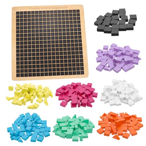 Abaodam 1 Satz Holz Puzzle für Bunte Musterblöcke Montessori Lernspielzeug Kreativität Hand Augen Koordination und Zählen Ab Jahren von Abaodam