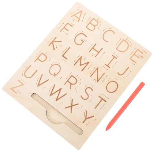 Abaodam 1 Satz Holz Schreibübungstafel für Doppelseitiges Lernspielzeug für Buchstaben und Zahlen Frühkindliches Bildungswerkzeug Lernfähigkeiten und Kreativem Spiel von Abaodam