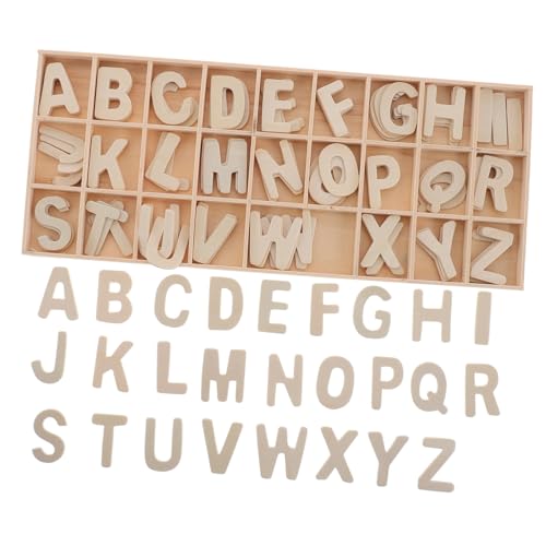 Abaodam 1 Satz Holzbriefspielzeug Sortieren von sensorischem Lernspielzeug für Kleinkinder Buchstabenspielzeug für Kleinkinder Malmaterialien selber Machen DIY-Malbuchstabe Beige von Abaodam