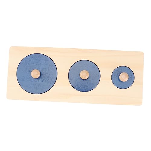 Abaodam 1 Satz Holzpuzzle für Kleinkinder Geometrische Formen Montessori Frühkindliche Entwicklung Sicher und Kinderfreundlich für Drinnen und Draußen als für Geburtstag und Feiertage von Abaodam