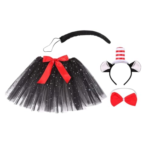 Abaodam 1 Satz Katzenkostüm Set für Damen Rote und Weiße Kostümaccessoires mit Katzenohren und Fliege für Halloween Karneval und Cosplay Events Abaodam 1 Satz Katzenkostüm Set für Damen Rote und Weiße Kostümaccessoires mit Katzenohren und Fliege für Halloween Karneval und Cosplay Events von Abaodam