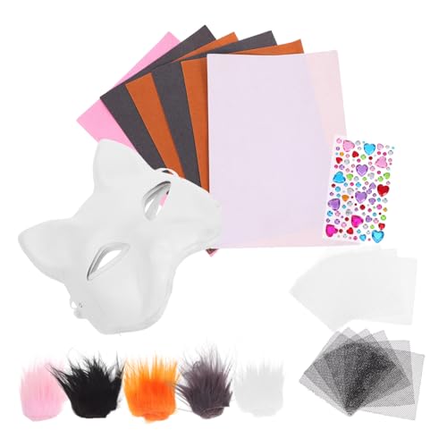 Abaodam 1 Satz Katzenmaske Diy Leere Papiermasken für Kreative Bastelprojekte für Faschingskostüme Maskenbälle und Cosplay Events Fördert Kreativität und Geschicklichkeit Teiliges von Abaodam