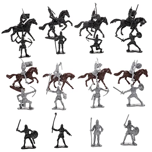 Abaodam 1 Satz Kavallerie- -Modell Figuren Tiere Krieger Krabbelndes Babyspielzeug Miniaturen Sandtisch Menschen Figur Menschen Modellieren Miniaturszenen Menschenmodelle Plastik von Abaodam