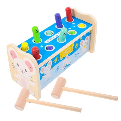 Abaodam 1 Satz Kinderspiel Pädagogisches Lustiges Klopfendes Ballspielzeug Klopfspielzeug Aus Holz Klopfendes Colorful Hölzern von Abaodam