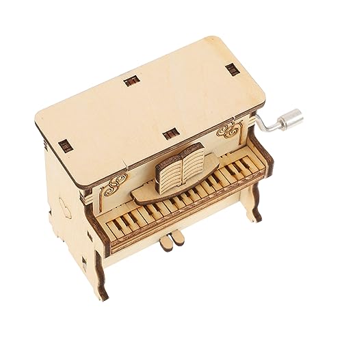 Abaodam 1 Satz Klavier Spieluhr 3D-Puzzle-spieluhr Aus Holz Klavier-spieluhr Holzklavier Holzspielzeug Für Erwachsene Holz-bastelsets Für Erwachsene Rotieren Hölzern Erwachsener Schmücken von Abaodam