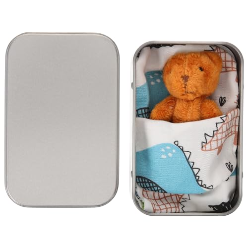 Abaodam 1 Satz Kleine Bärenbox Animal Figures kuschelbären spielwaren lauch Kuscheltier Toys taschentücher kleine Bärenpuppen Cartoon-Puppe Mini-Stofftier kurzer Plüsch von Abaodam