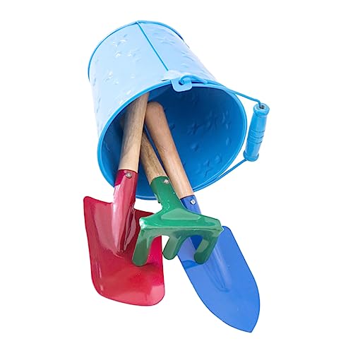 Abaodam 1 Satz Kleines Eiseneimer-Multitool Sandeiseneimer Für Gartenwerkzeug Gartengerät Für Sommerspielzeug Für Kleine Gartenschaufel Gartengeräte Hölzern von Abaodam
