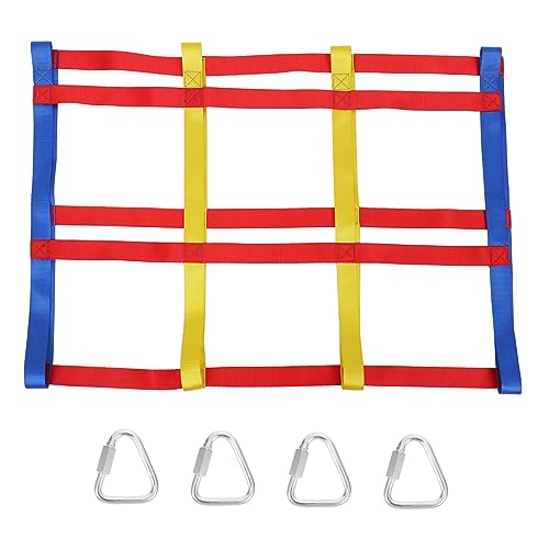 Abaodam 1 Satz Kletteranzug Kletterspielzeug für Kleinkinder Kinderspielzeug Regenbogen Übung drinnen Netze Kletternetz Klettern Bandnetz Kletternetz für Polyester von Abaodam
