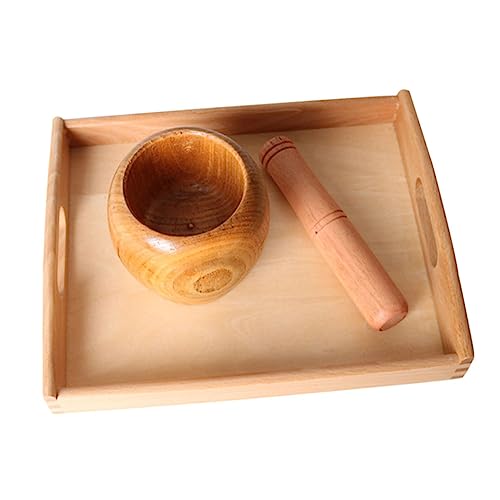 Abaodam 1 Satz Knoblauchstampfer Für Kleinkindspielzeug Lernspielzeug Für Küchenspielzeug Krabbelndes Babyspielzeug Handbuch Knoblauch Lebensmittelstampfer Für Hölzern von Abaodam