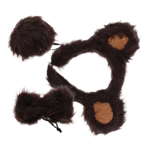 Abaodam 1 Satz Kostümset Bärenohren Haarreifen mit und Fliege Tierkostüm Zubehör für Fotografie und Karneval Niedliches Bärenthema Cosplay Accessoire Abaodam 1 Satz Kostümset Bärenohren Haarreifen mit und Fliege Tierkostüm Zubehör für Fotografie und Karneval Niedliches Bärenthema Cosplay Accessoire von Abaodam
