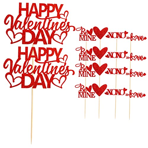 Abaodam 50 Stück Cupcake-topper Rot Glitzernd Dekorative Picks für Valentinstag Hochzeit Party Kuchenverzierungen Romantisches Kuchendekor Abaodam 50 Stück Cupcake-topper Rot Glitzernd Dekorative Picks für Valentinstag Hochzeit Party Kuchenverzierungen Romantisches Kuchendekor von Abaodam