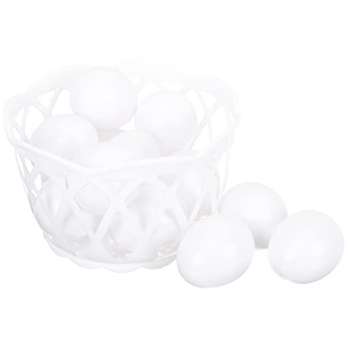 Abaodam 1 Satz Kunststoffeier für Diy Ostern Dekoration Weißem Korb für Bastelprojekte Malen und Langlebig und Bruchfest Abaodam 1 Satz Kunststoffeier für Diy Ostern Dekoration Weißem Korb für Bastelprojekte Malen und Langlebig und Bruchfest von Abaodam