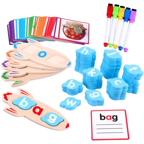 Abaodam 1 Satz Lernen Von Alphabetwörtern Rechtschreibspiel Wörter Flash-Karten Sehen Lernspiele Für 5-7 Lernspielzeug Für 4 Jährige Sichtwörter Klassenzimmer Müssen Haben Holz Abaodam 1 Satz Lernen Von Alphabetwörtern Rechtschreibspiel Wörter Flash-Karten Sehen Lernspiele Für 5-7 Lernspielzeug Für 4 Jährige Sichtwörter Klassenzimmer Müssen Haben Holz von Abaodam