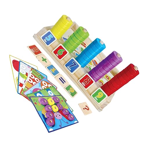 Abaodam Arithmetik-lernspielzeug Für Jungen Und Mädchen Holzblock-Puzzle Formsortierspielzeug Mathematik-stapelspiel von Abaodam