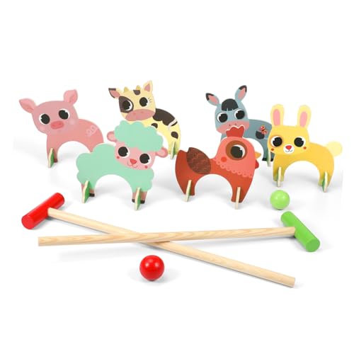 Abaodam 1 Satz Lustiges Tierkrocket Krocketspielzeug mit Tiermotiven Animal Croquet Kit Bausatz Krocket-Set Krocketspiel aus Holz Krocket für Kinderkrocket hölzern Abaodam 1 Satz Lustiges Tierkrocket Krocketspielzeug mit Tiermotiven Animal Croquet Kit Bausatz Krocket-Set Krocketspiel aus Holz Krocket für Kinderkrocket hölzern von Abaodam