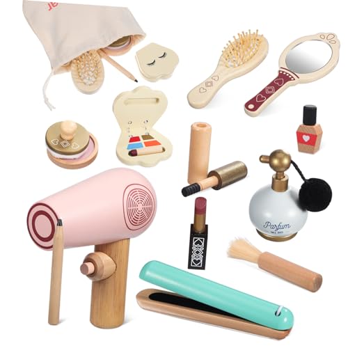 Abaodam 1 Satz Make-up-Set Für Schminkset Für Kleinkinder Mädchen Make-up Für Kleinkinder Vortäuschen Make-up- Vortäuschen Salonspielzeug Falsches Make-up Hölzern von Abaodam