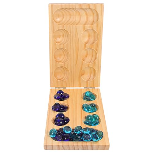 Abaodam 1 Satz Mankala Puzzle Planke Spiel Schach Mancala-faltbrett Holz Mancala Tragbare Mancale Faltbares Mancala-Brett Faltbare Mancala Aus Holz Hölzern von Abaodam
