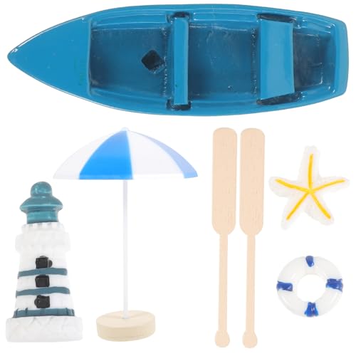 Abaodam Deko-Set Mittelmeer-schiffsmodell Miniatur-segelboot-Ornament Mit Leuchtturm- Und -Motiven Abaodam Deko-Set Mittelmeer-schiffsmodell Miniatur-segelboot-Ornament Mit Leuchtturm- Und -Motiven von Abaodam