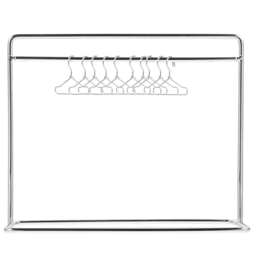 Abaodam 1 Satz Mini-Aufhänger Puppenauto wiedergeborene Puppe Puppenhaus- puppenkleiderbügel Puppen kleiderbügel kleiderständer kleine Kleiderbügel Mini-Kleiderbügel Eisen Silver von Abaodam