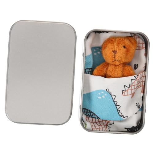 Abaodam 1 Satz Mini Bär Plüschspielzeug im Blechkasten Niedliches Mini Kuscheltier für Dekoration und DIY Projekte für Geburtstagsfeiern Hochzeiten und Feiertage von Abaodam