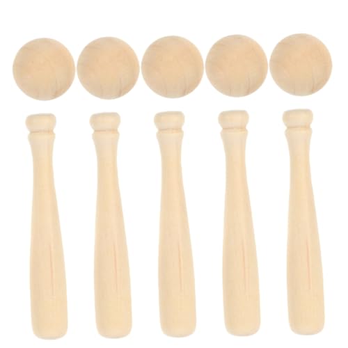 Abaodam 1 Satz Mini-Baseball- DIY Fledermaus Malen Fledermäuse Baseballschläger-modellierspielzeug Malen Fledermaus Baseball-Modelle Zum Selbermachen Hölzern von Abaodam