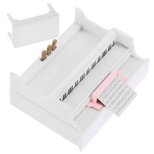 Abaodam 1 Satz Mini Klavier Modell für Puppenhaus Weißes Instrument mit Hocker für DIY Dekoration und Miniaturszenen Hochwertiges Puppenhaus Zubehör Abaodam 1 Satz Mini Klavier Modell für Puppenhaus Weißes Instrument mit Hocker für DIY Dekoration und Miniaturszenen Hochwertiges Puppenhaus Zubehör von Abaodam