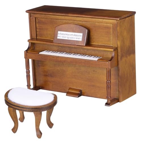 Abaodam 1 Satz Mini Klavier und Hocker Set aus Dekoratives Puppenhaus Zubehör für Miniaturhäuser Hochwertige Verarbeitung Langlebig und Sicher für DIY Projekte und Miniatur Dekoration Abaodam 1 Satz Mini Klavier und Hocker Set aus Dekoratives Puppenhaus Zubehör für Miniaturhäuser Hochwertige Verarbeitung Langlebig und Sicher für DIY Projekte und Miniatur Dekoration von Abaodam