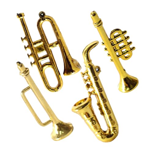 Abaodam 1 Satz Mini-Saxophon Mini-trompete Puppe Miniaturen Winzig Dekorationen Entzückende Mini-hausdekoration Zartes Miniaturinstrument Mini -Requisiten Plastik Golden 4 Stück Abaodam 1 Satz Mini-Saxophon Mini-trompete Puppe Miniaturen Winzig Dekorationen Entzückende Mini-hausdekoration Zartes Miniaturinstrument Mini -Requisiten Plastik Golden 4 Stück von Abaodam