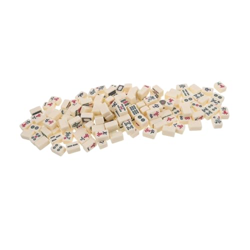 Abaodam 1 Satz Mini Tragbares Mahjong Set Kompaktes Majiang für Reisen und Zuhause Elfenbeinimitat für Versammlungen und Freizeitaktivitäten Robuste und Langlebige Bauweise Vielseitiger von Abaodam