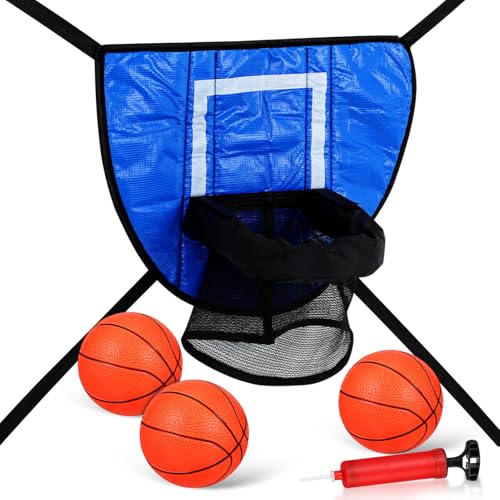 Abaodam Basketballkorb-Trampolin-Set Mini-Trampolin Basketballnetz Spielzubehör Universelle Passform Trampolin Basketballkorb-Teile von Abaodam