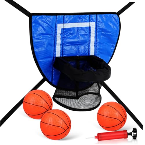 Abaodam 1 Satz Mini-Trampolin-Basketballkorb Trampolin-Spiele Trampolinzubehör Basketballkorb Trampolin Basketballkorb Mini-Trampolin-Set Innenbasketballspiel Trampolin-Hoop-Aufsatz PVC von Abaodam